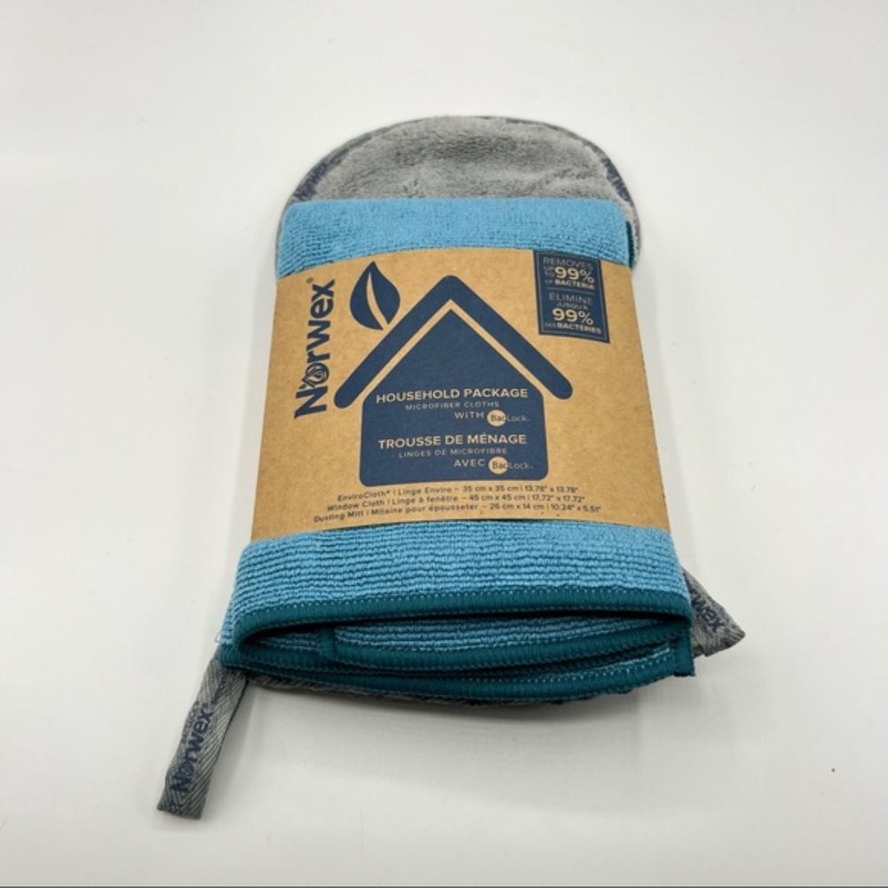 NEW Norwex household package - Enviro cloth, window cloth and dusting mitt.